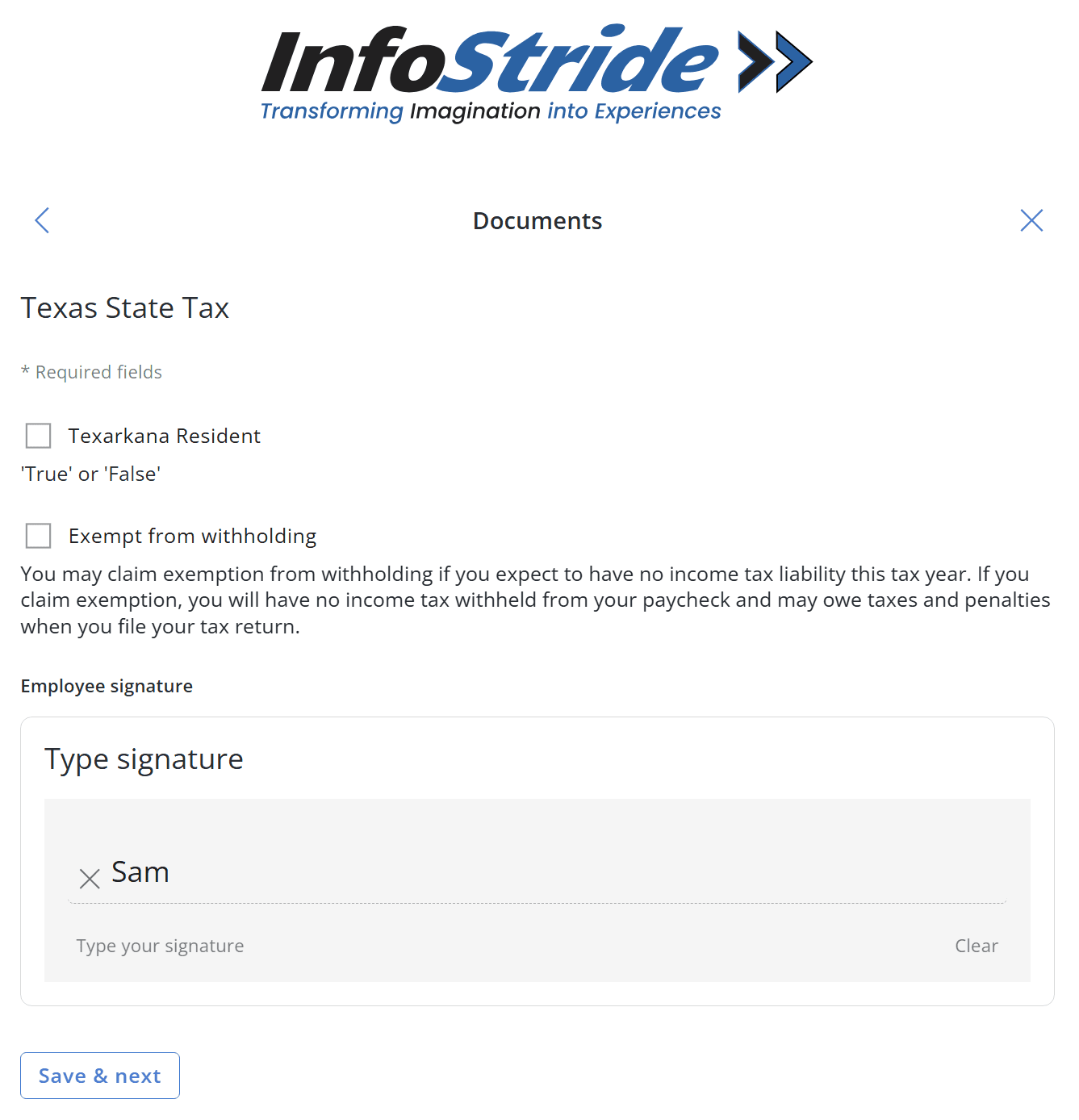 Documentation page screenshot