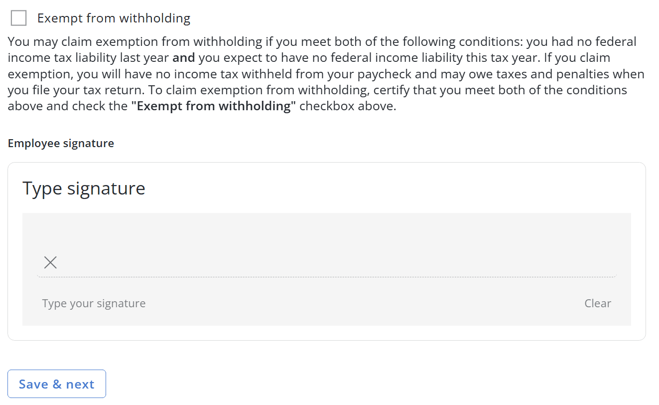 Exempt from withholding